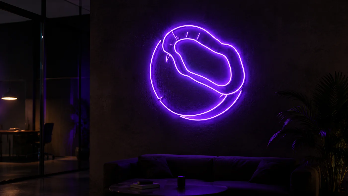 Letreiro neon da COKO