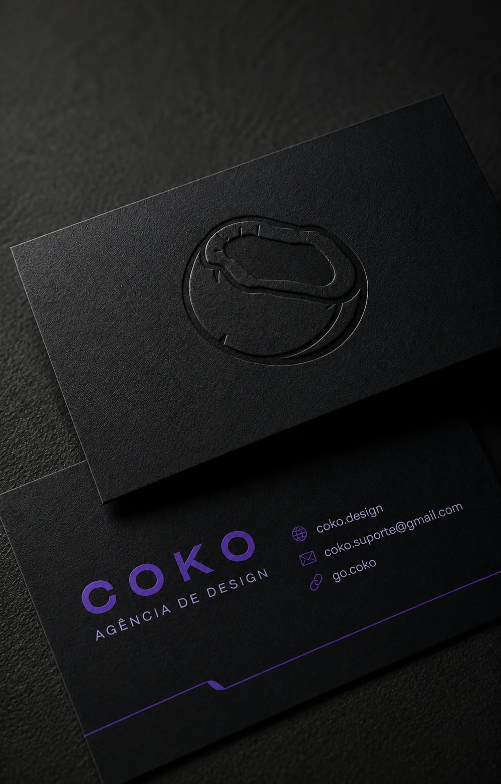 Cart&otilde;es de visita da COKO